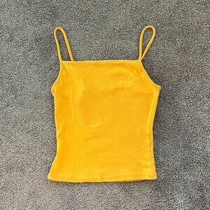 Garage Yellow Spaghetti Strap Tank Top